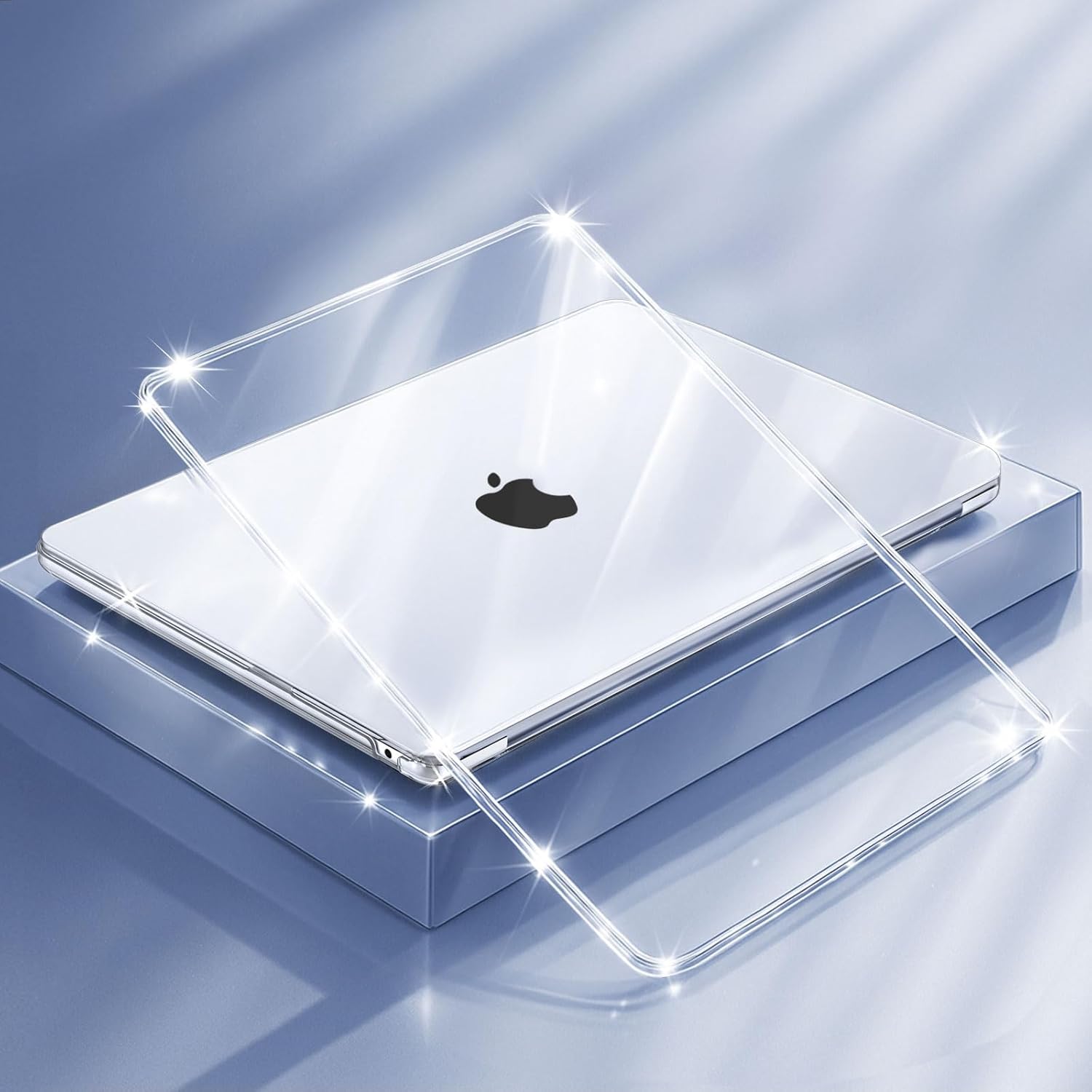 MOSISO Compatible with MacBook Air 13 inch Case 2026 2025 2024 2023 2022 M4 A3240 M3 A3113 M2 A2681,Plastic Hard Shell&Keyboard Cover&Screen Film&Pouch for MacBook Air 13.6 inch Case, Crystal Clear