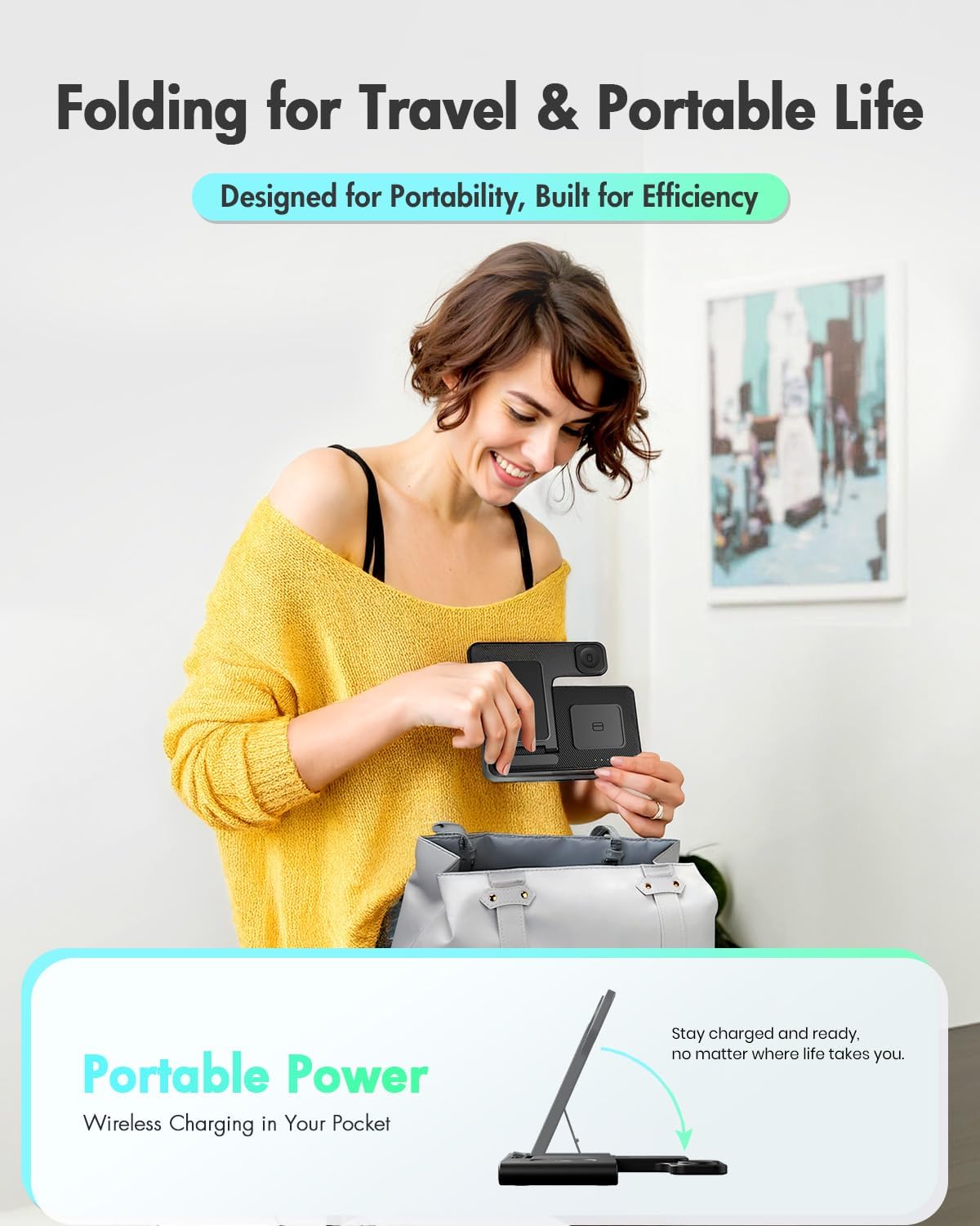 3-in-1 Wireless Charging Station for Apple – iPhone, Apple Watch & AirPods Charger Stand