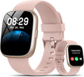 Smart Watch with Alexa Built-in, 1.83" HD Touchscreen Fitness Tracker with Bluetooth Calling, Fitness Watch with Heart Rate/Sleep Monitor/120+ Sports, IP68 Waterproof Smartwatch for Android iOS, Pink