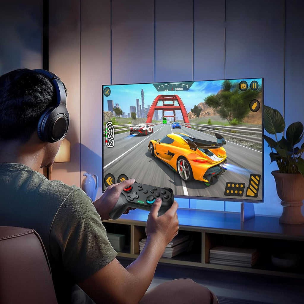 Nonbliep 2 Pack Wireless Controller for Nintendo Switch 2/1 Lite/OLED and PC, with Bluetooth, Turbo, Gyro Axis, Dual Vibration, and Screenshot, Compatible with Steam and Switch 2/1
