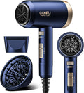 Hair Dryers for Women, CONFU Hair Dryer with Diffuser, Blow Dryers for Men, Hairdryer with Diffuser Attachment, Portable Lightweight Fast Drying Negative Ion Hairdryer for Home