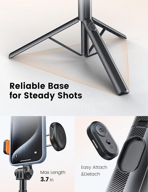 71" Phone Tripod, NT79 Extendable Selfie Stick with 1/4" Camera Mount for Cell Phone＆Camera, Phone Tripod Stand Holder with Remote Compatible with iPhone Android, Camera