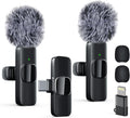 Professional Wireless Lavalier Lapel Microphone for iPhone, iPad, mini Video Recording Mic forInterview Video Podcast Vlog YouTube&Livestream, Noise Reduction, Plug &Play