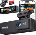 4K 3 Channel Dash Cam Front and Rear,4K+2.5K+1080P Dash Camera for Cars Inside,3.2" Screen Dash Camera for Cars, WiFi APP Control,4 IR Night Vision, G-Sensor, 24H Parking Mode, 64GB SD Card Included