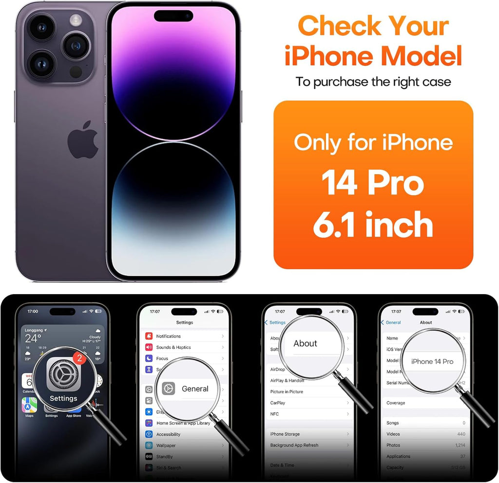 ImpactStrong Magnetic Guard Designed for iPhone 14 Pro Case [Camera Protection] [Military Grade Drop Tested] [Compatible with MagSafe] Slim Translucent Matte Phone Case (6.1") - Hot Pink