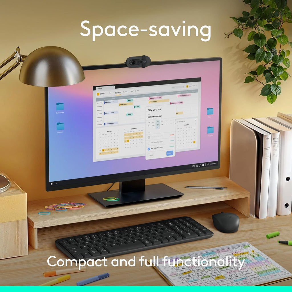 Logitech MK250 Bluetooth Wireless Mouse and Keyboard Combo: Fast & Easy Connectivity, Compact Wireless Keyboard, Ambidextrous Mouse, Durable Build - Windows/MacOS - Graphite