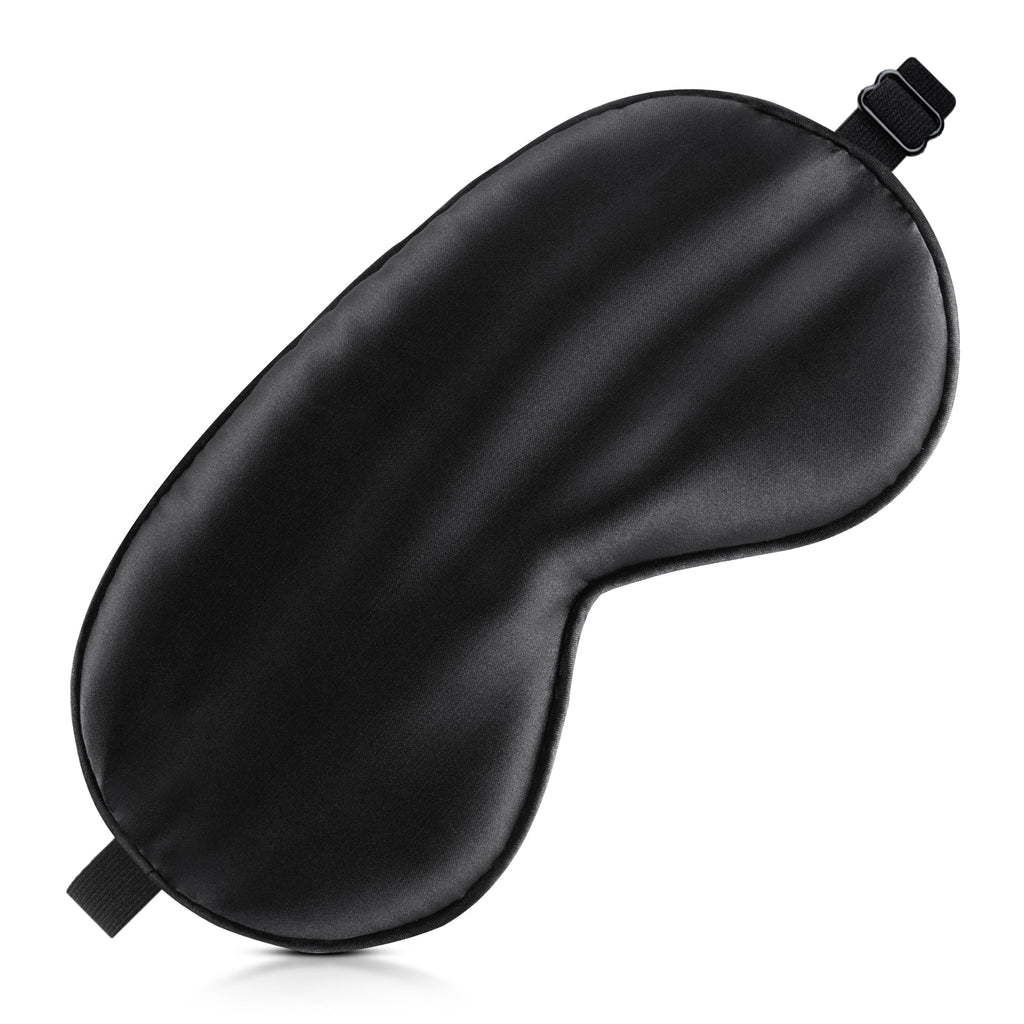 Sleep Mask Silk Eye Mask for Men Sleeping Mask, Adjustable Elastic Strap for Night Shading Sleep Mask, Soft and Comfortable for Both Men and Women(Black)