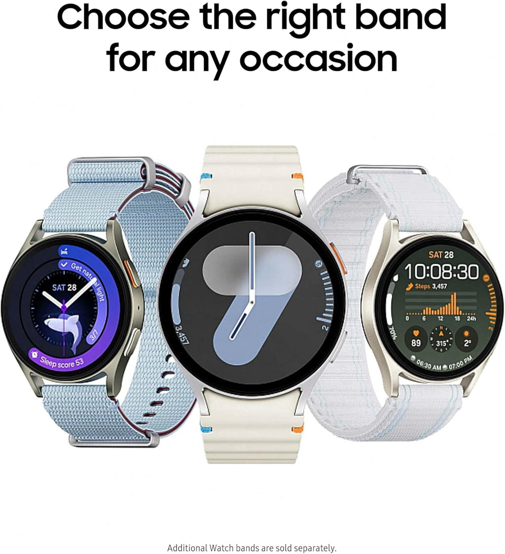Samsung Galaxy Watch 7 40mm Bluetooth AI Smartwatch w/Energy Score, Wellness Tips, Heart Rate Tracking, Sleep Monitor, Fitness Tracker, 2024, Cream [US Version, 1Yr Manufacturer Warranty]