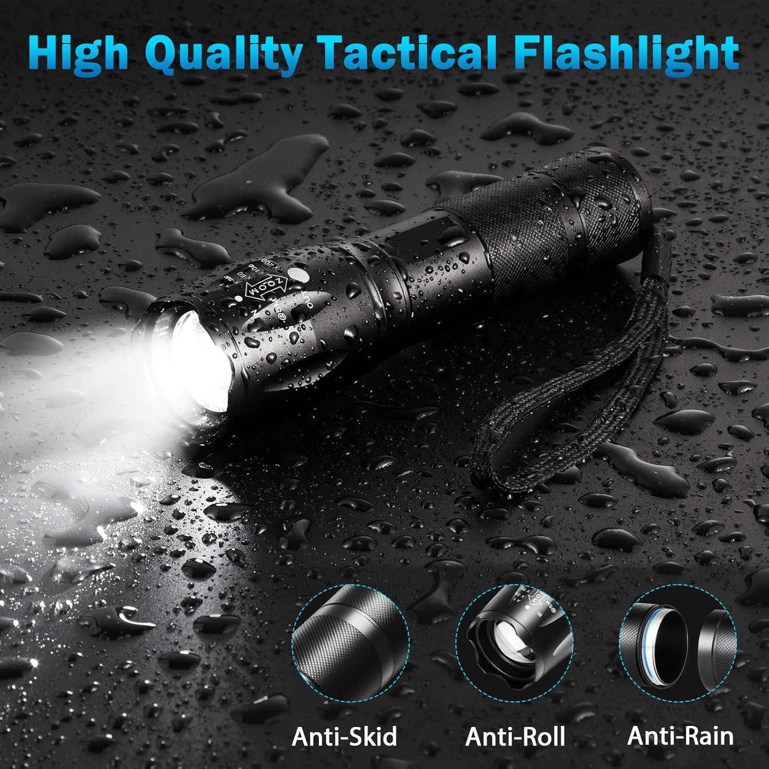 6Pack LED Flashlights High Lumens, 5Mode Tactical Flashlight for Home, Small Flashlights Powerful, Pocket Flashlight Battery Powered, Adjustable Torch Light, Mini Flash Light for Emergencies Camping