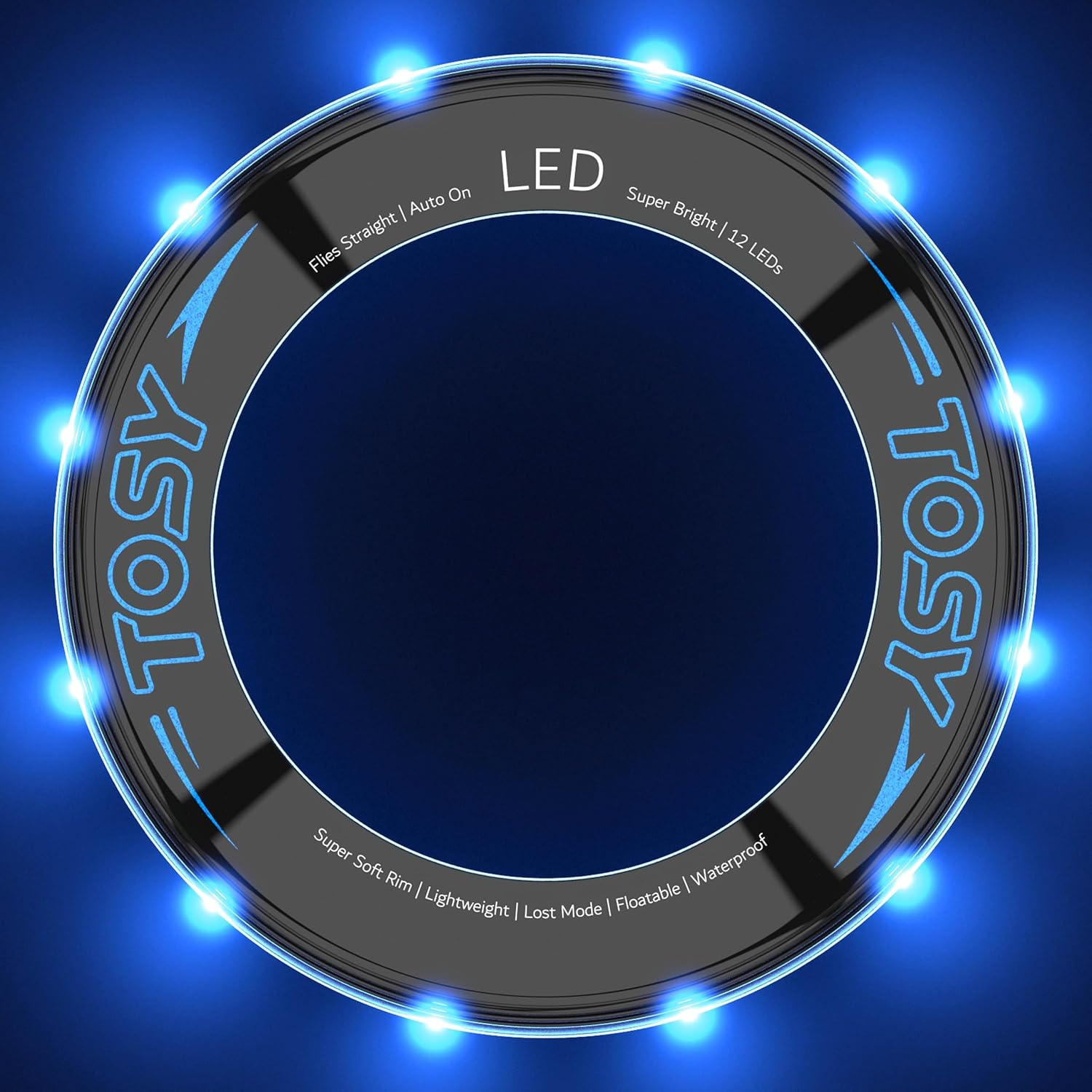 TOSY Flying Ring - 36 RGB Multicolor or 12 Monocolor LEDs, Super Bright, Lost Mode, Auto Light Up, Christmas Stocking Stuffers Gift for Kid/Teen/Boy/Girl, Safe, Waterproof, Pool/Beach/Camping Toy