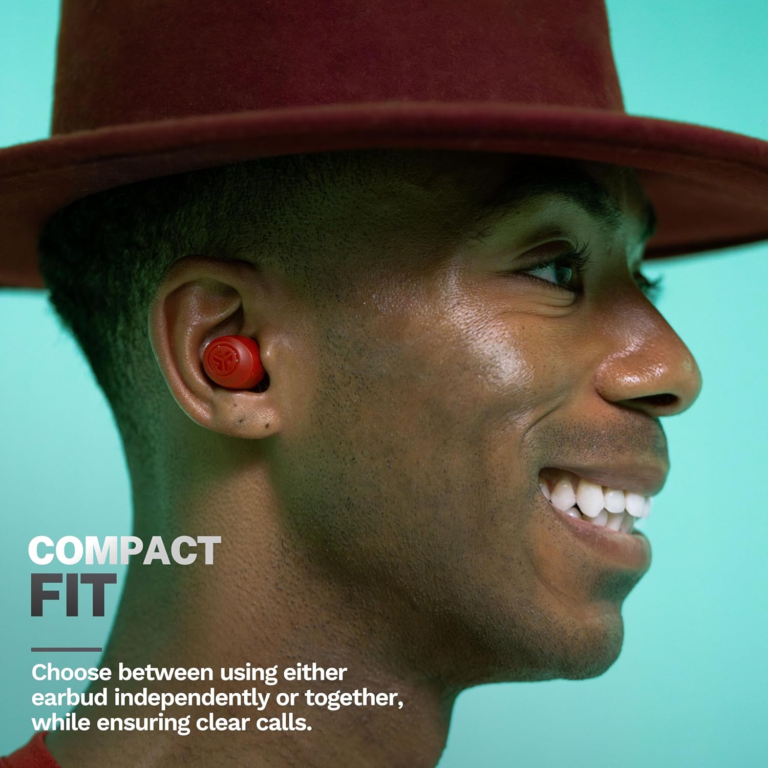 JLab Go Air Pop+ True Wireless Earbuds, in Ear Headphones, Bluetooth Earphones, 35H Playtime Ear Buds, Bluetooth Earbuds with Microphone, USB-C Charging Case, Dual Connect, EQ3 Sound, Rose