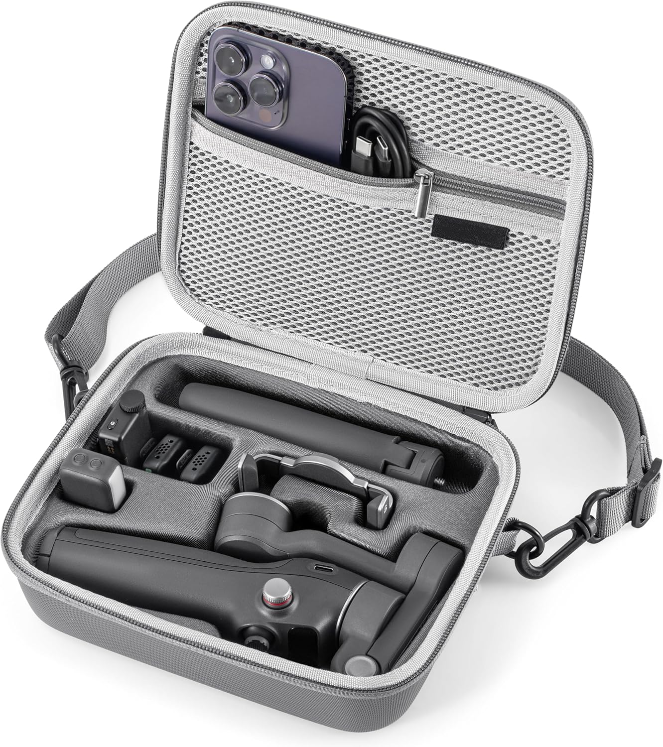 STARTRC PHOTO Osmo Mobile 7P/8 Case, Portable PU Shoulder Bag for DJI OM 7 Pro/OM8 Gimbal Stabilizer Travel Case for DJI Osmo Mobile 8/7/7P Accessories